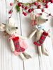Christmas Tartan Plaid stocking - Miniature - Maileg Mouse