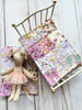 1930s Dollhouse Small Purple Quilt, 1:12 scale, maileg mice furniture, modern dollhouse, dollhouse bedding
