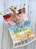 1930s Dollhouse Quilt Rainbow Medium, 1:12 scale, maileg mice furniture, modern dollhouse, dollhouse bedding