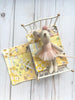 1930s Dollhouse Small Yellow Quilt, 1:12 scale, maileg mice furniture, modern dollhouse, dollhouse bedding