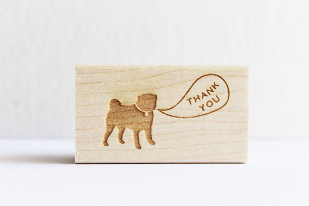 Thank You Pug Stamp