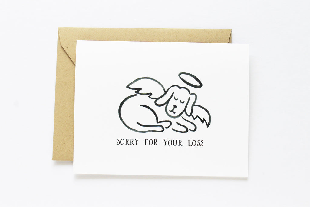 Dog Angel Sympathy Card