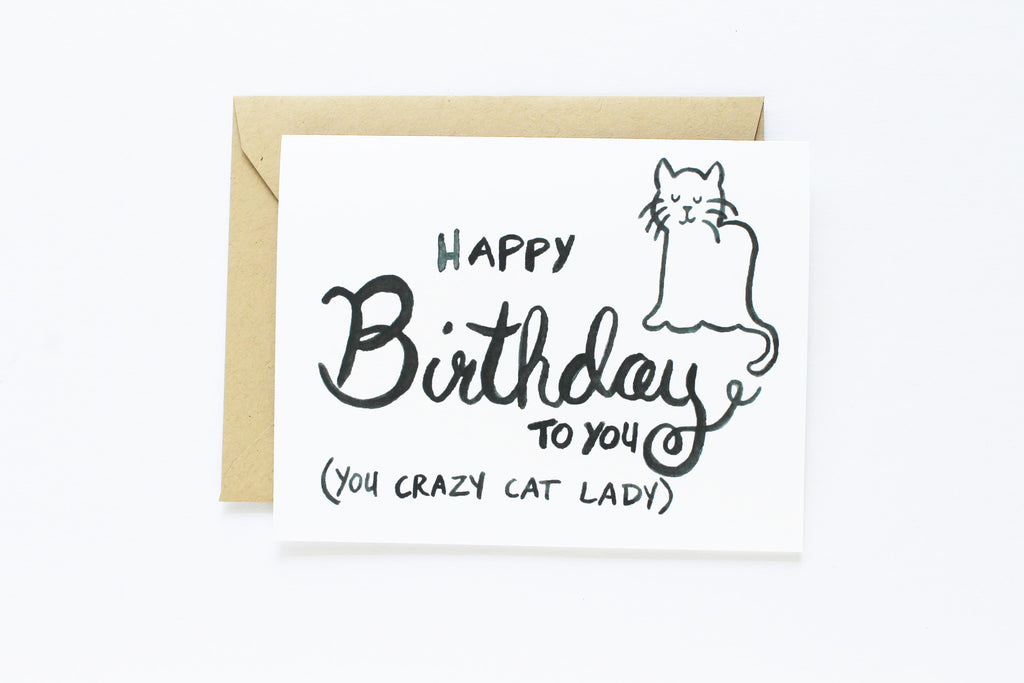 Crazy Cat Lady Birthday Card