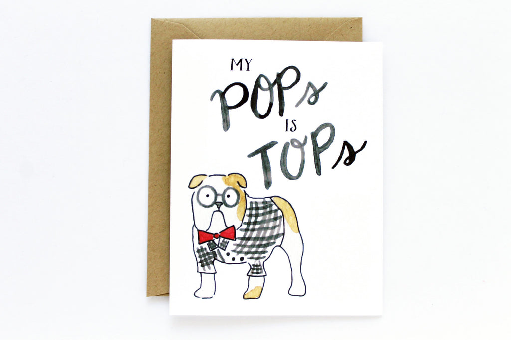 Pops Is Tops Father's Day Card