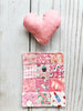 1930s Dollhouse Small Valentine Quilt and Pillows, 1:12 scale, maileg mice furniture, modern dollhouse, dollhouse bedding