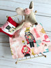 Small Dollhouse Nutcracker Quilt - Miniature Bedding Set - Maileg Mouse
