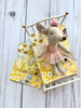 1930s Dollhouse Small Yellow Quilt, 1:12 scale, maileg mice furniture, modern dollhouse, dollhouse bedding