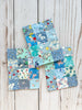 1930s Dollhouse Small Blue Quilt, 1:12 scale, maileg mice furniture, modern dollhouse, dollhouse bedding