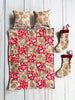 Medium Dollhouse Christmas Gingerbread Quilt, pillow, stocking - Miniature Bedding Set - Maileg Mouse