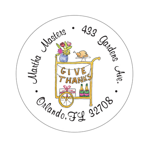 Give Thanks Thanksgiving Address Labels