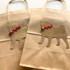 Pug Kraft Gift bags with Jingle Bell