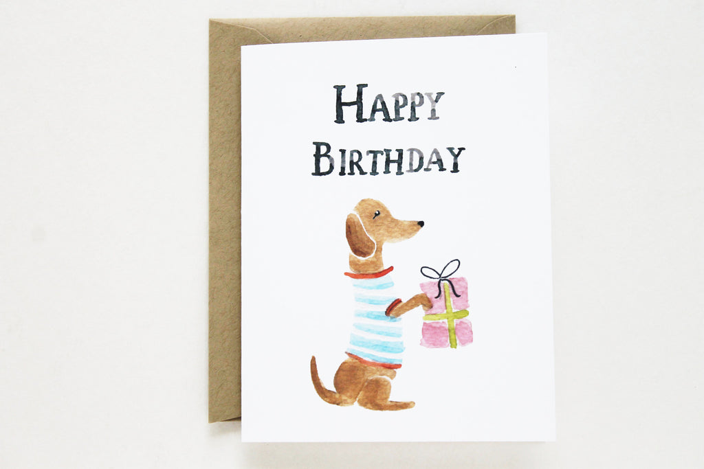 Dachshund Birthday Card