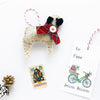 Pug Ornament - Black Santa Pug
