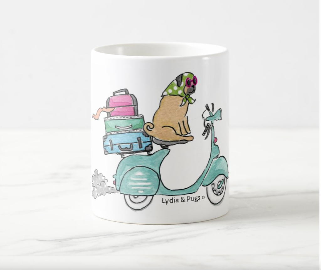 Pug Vespa Mug