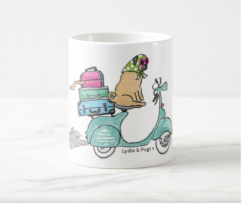 Pug Vespa Mug