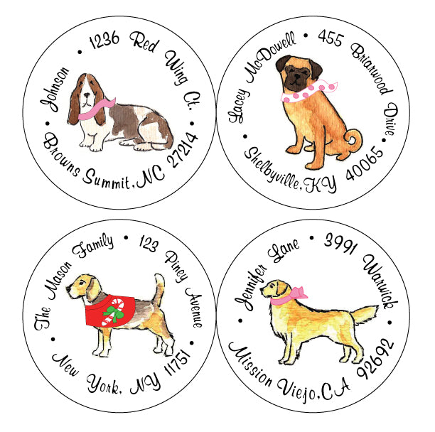 Personalized Dress Your Pooch Address Labels